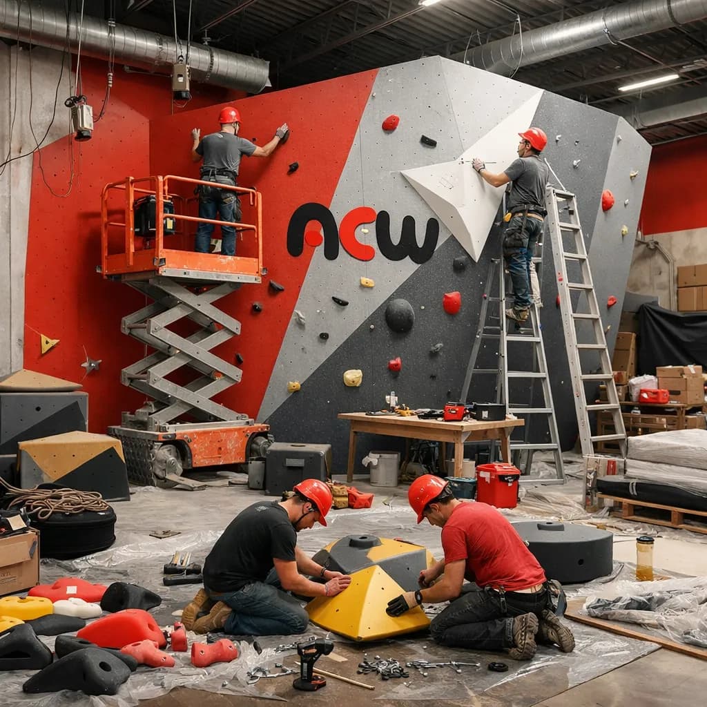 نمونه دیوار صخره‌نوردی طراحی‌شده